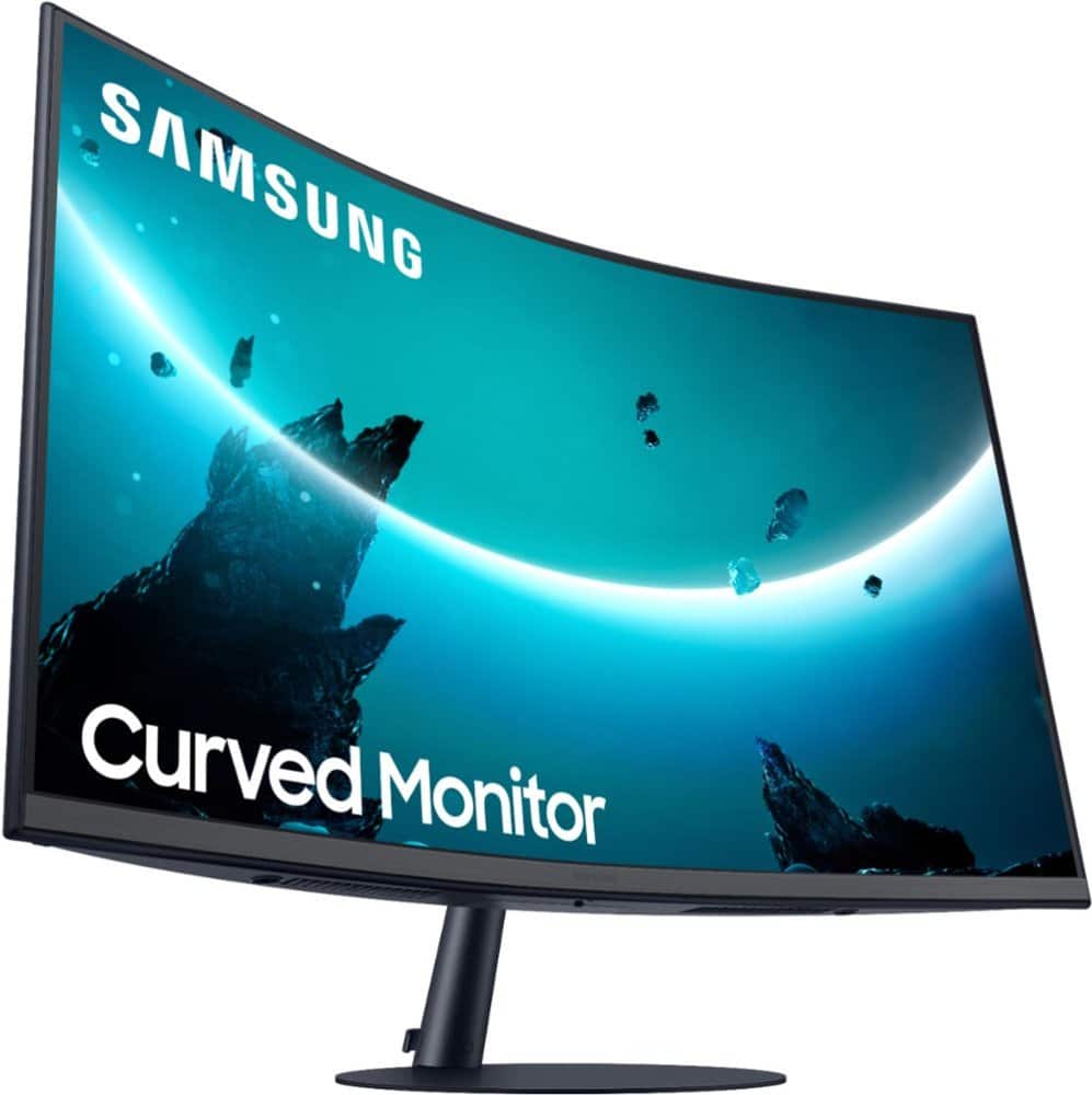 Samsung T55 Series C27T550FDN 27″ 1000R Curved Monitor Dark Gray